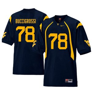 Men's West Virginia Mountaineers NCAA #78 Jacob Buccigrossi Navy Authentic Nike Retro Stitched College Football Jersey SU15I18NY